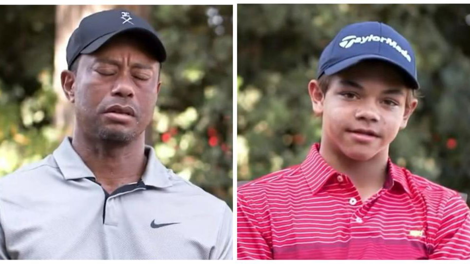 Golf fans all saying the same thing over latest clip of Tiger Woods and Charlie